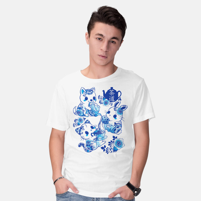 Animals Tea Ceremony-mens basic tee-ricolaa