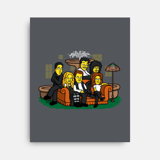 Yellow Friendship-none stretched canvas-Raffiti