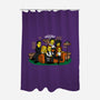 Yellow Friendship-none polyester shower curtain-Raffiti