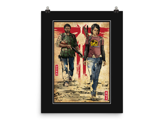 Joel And Ellie Woodblock