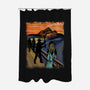 Shining Scream-none polyester shower curtain-fanfabio