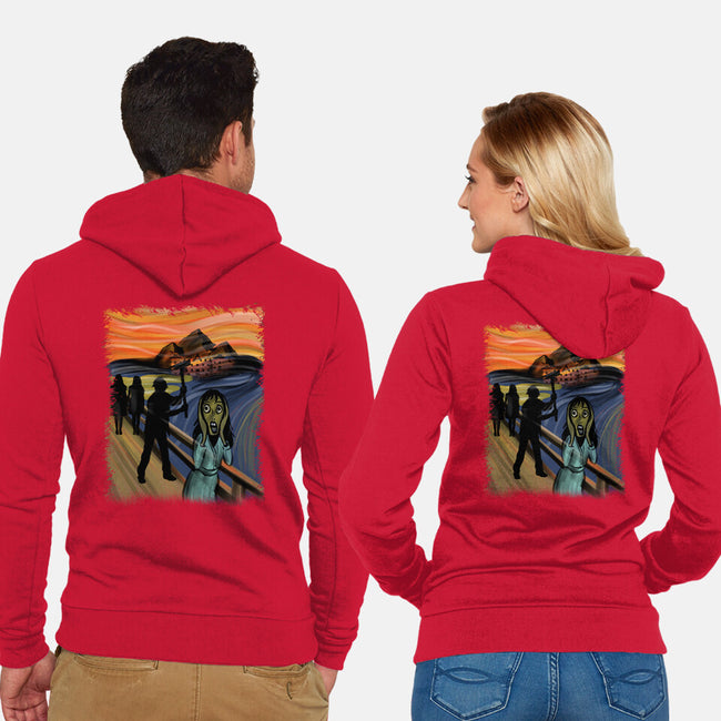 Shining Scream-unisex zip-up sweatshirt-fanfabio
