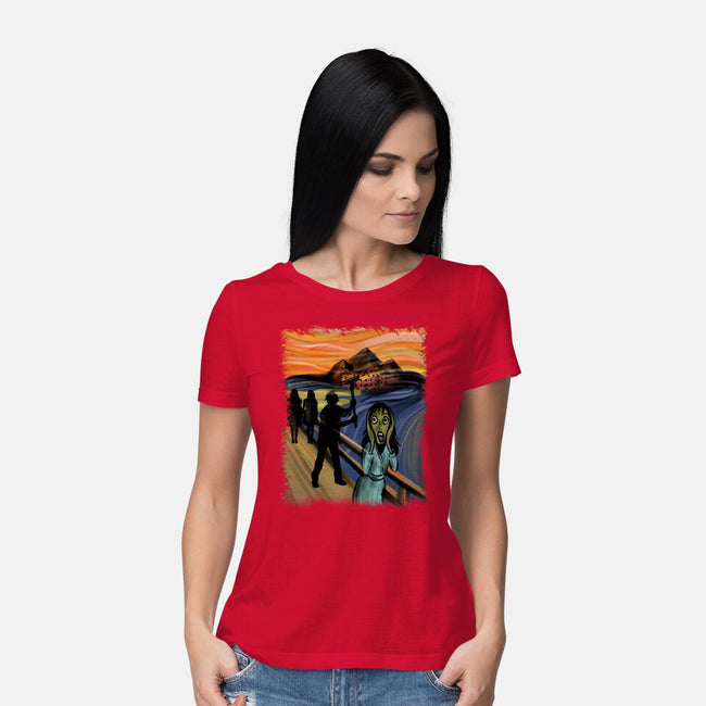 Shining Scream-womens basic tee-fanfabio