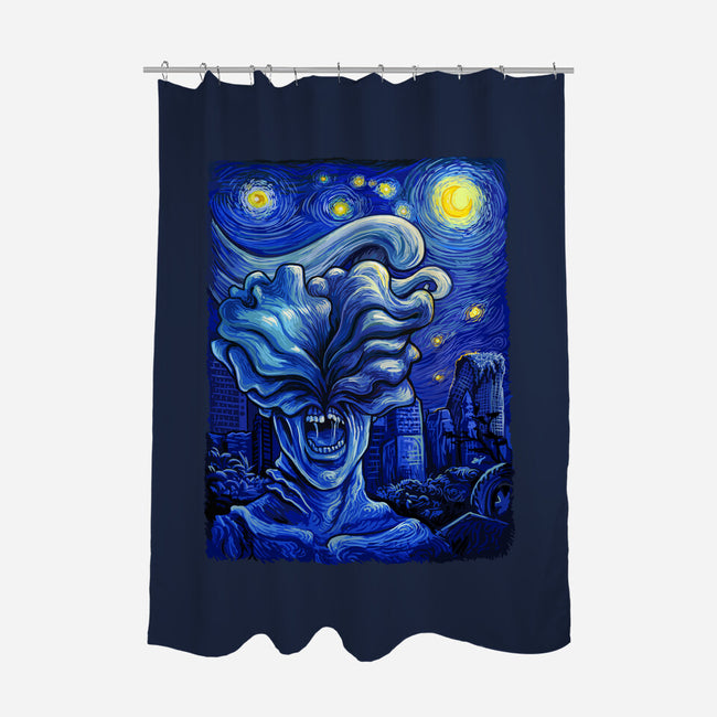 Starry Apocalypse-none polyester shower curtain-daobiwan