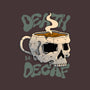 Death Before Decaf Skull-none removable cover throw pillow-vp021
