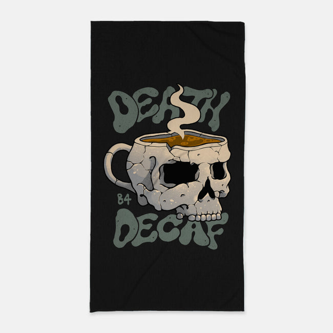 Death Before Decaf Skull-none beach towel-vp021