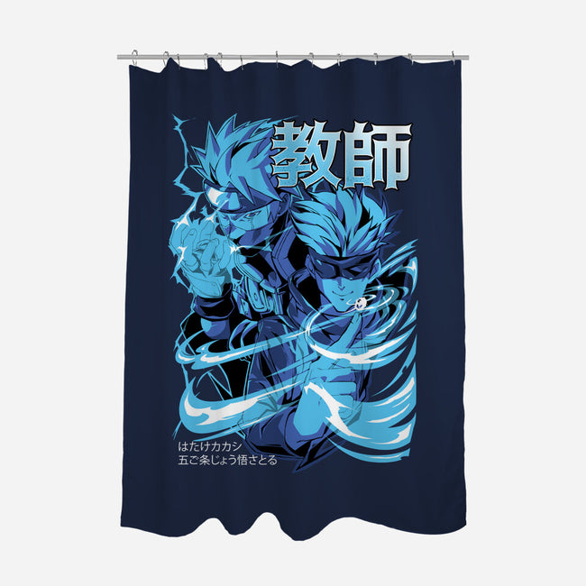 Masked Sensei-none polyester shower curtain-Kabuto Studio