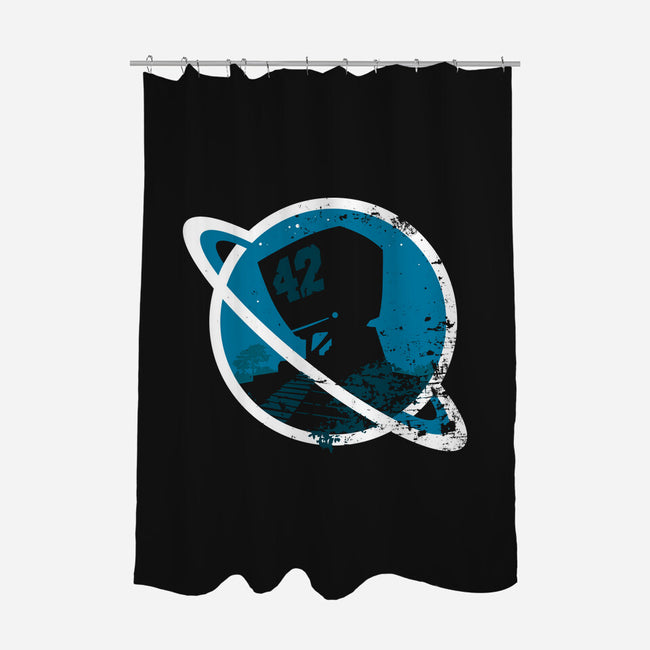 Deep In Thought-none polyester shower curtain-drbutler