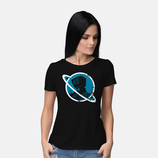 Deep In Thought-womens basic tee-drbutler