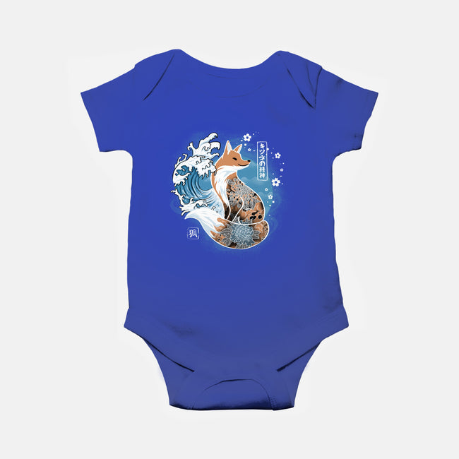 Japanese Fox-baby basic onesie-IKILO