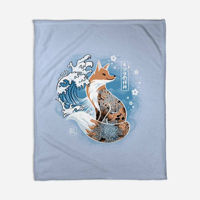 Japanese Fox-none fleece blanket-IKILO