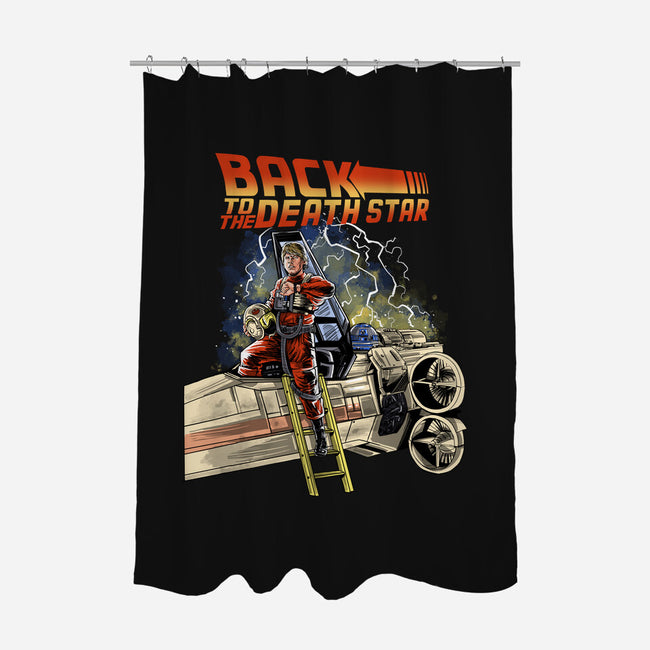 Back To The Death Star-none polyester shower curtain-zascanauta