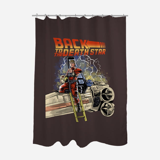 Back To The Death Star-none polyester shower curtain-zascanauta