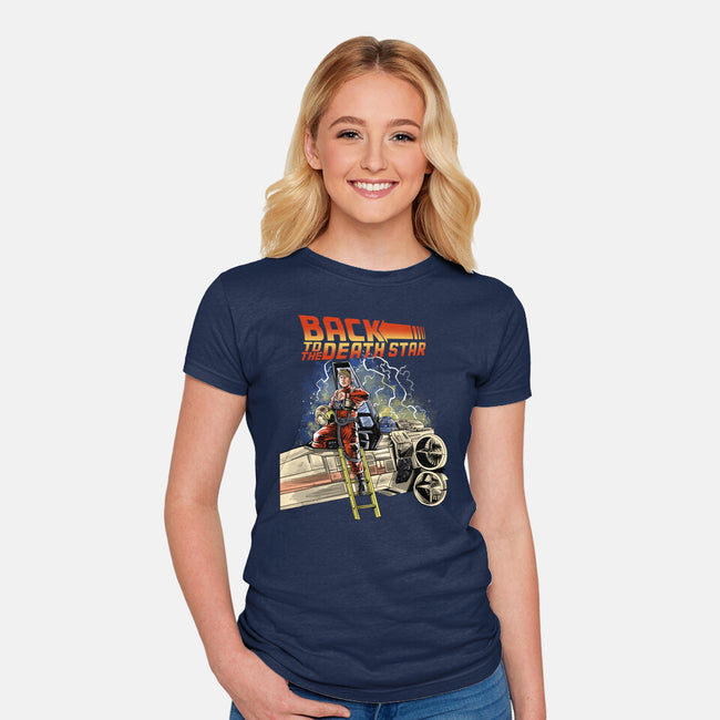 Back To The Death Star-womens fitted tee-zascanauta