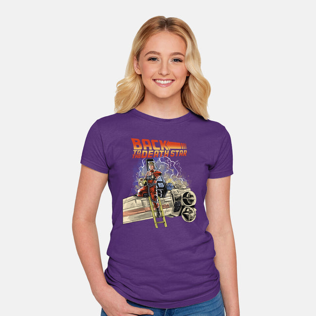 Back To The Death Star-womens fitted tee-zascanauta