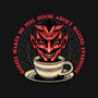 The Coffee Devil-womens fitted tee-momma_gorilla