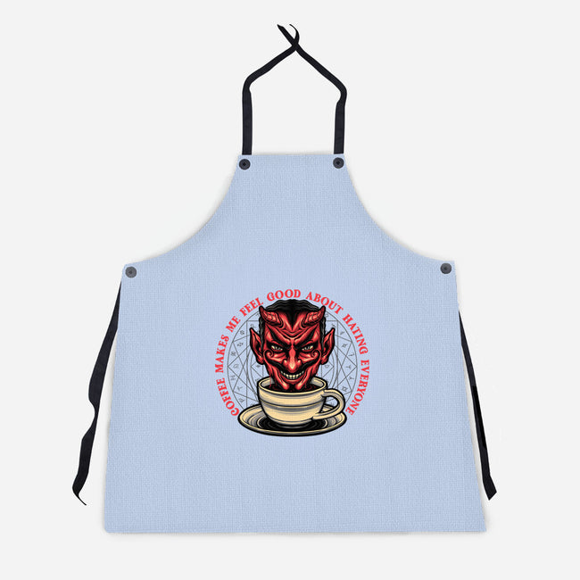 The Coffee Devil-unisex kitchen apron-momma_gorilla