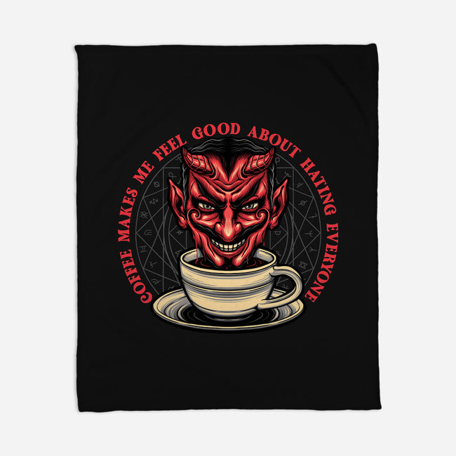 The Coffee Devil-none fleece blanket-momma_gorilla
