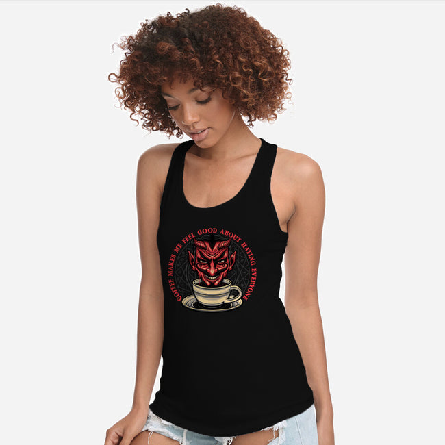 The Coffee Devil-womens racerback tank-momma_gorilla