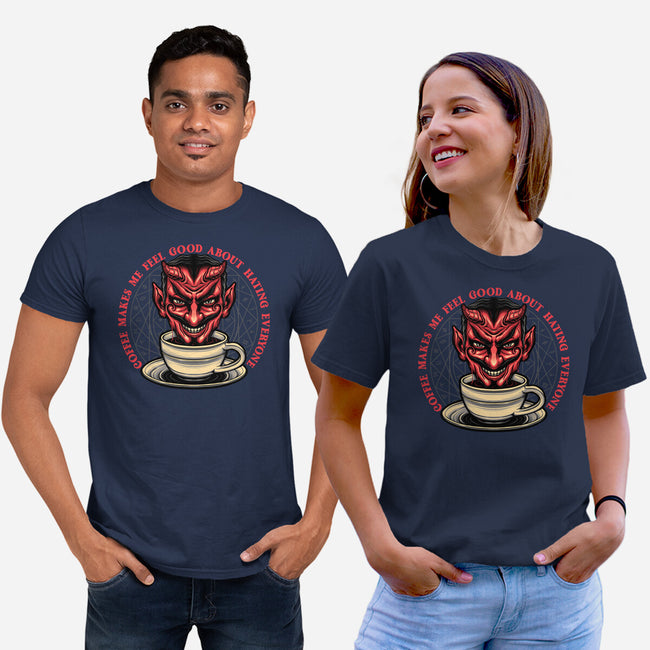 The Coffee Devil-unisex basic tee-momma_gorilla