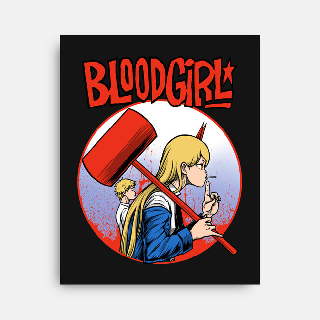 Blood Girl-none stretched canvas-joerawks