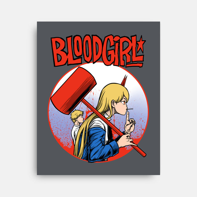 Blood Girl-none stretched canvas-joerawks