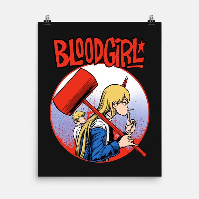 Blood Girl-none matte poster-joerawks