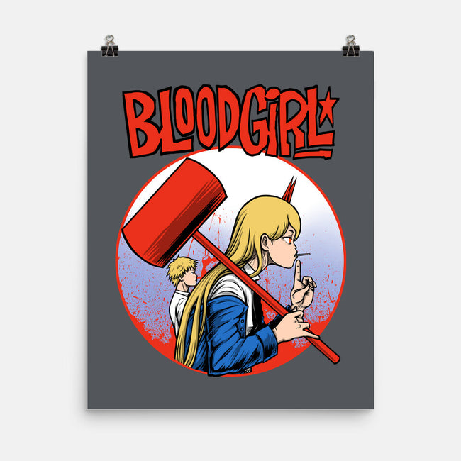 Blood Girl-none matte poster-joerawks