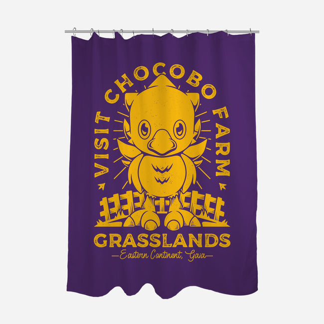 Grasslands Area Farm-none polyester shower curtain-Alundrart