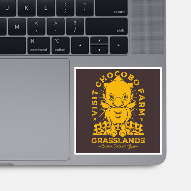 Grasslands Area Farm-none glossy sticker-Alundrart