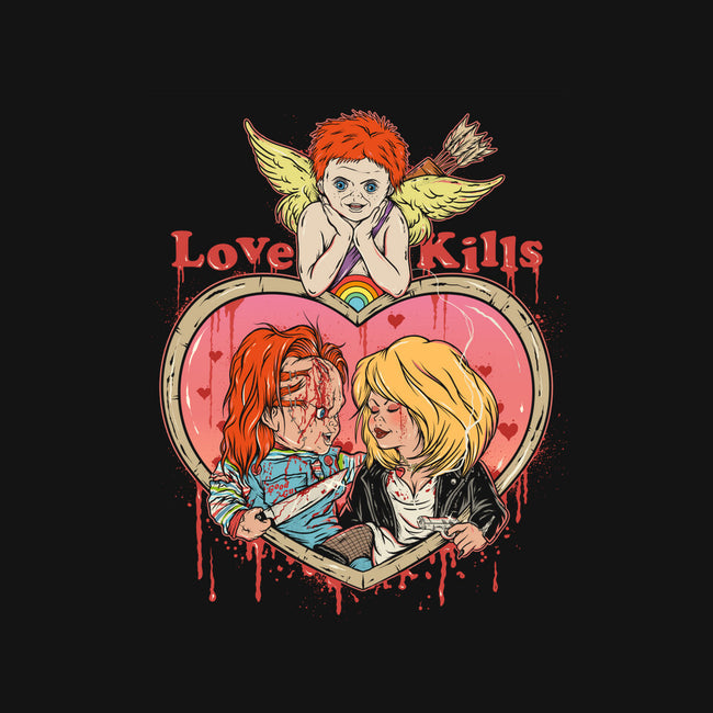 Love Kills-mens basic tee-Green Devil