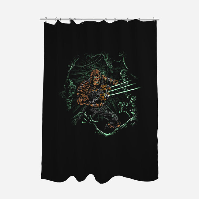 Necro Nightmare-none polyester shower curtain-Fearcheck