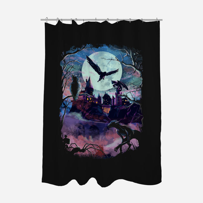 Magic World-none polyester shower curtain-fanfabio