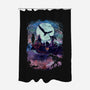 Magic World-none polyester shower curtain-fanfabio