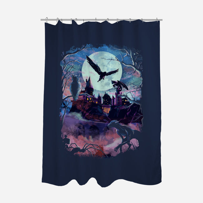 Magic World-none polyester shower curtain-fanfabio