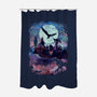 Magic World-none polyester shower curtain-fanfabio