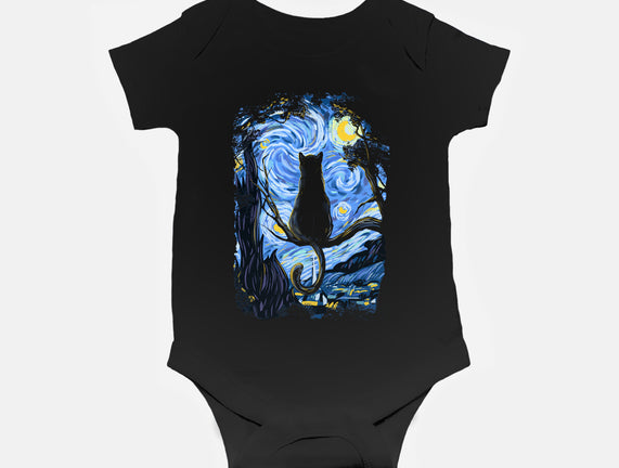 Cat Starry Night