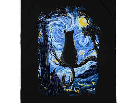 Cat Starry Night