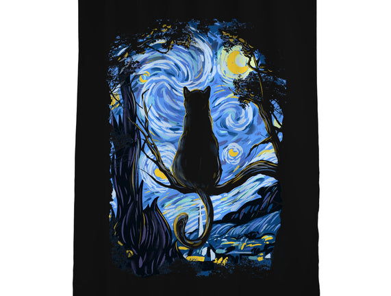 Cat Starry Night