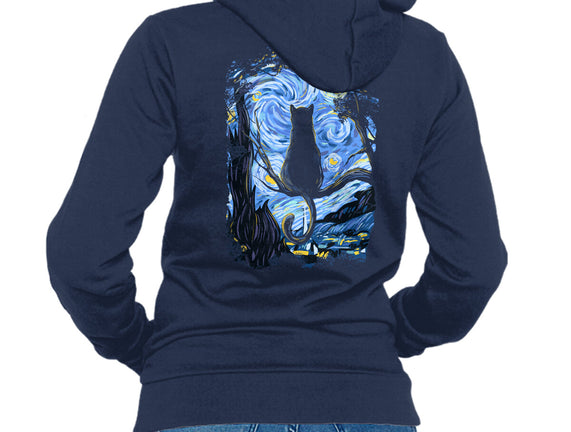 Cat Starry Night