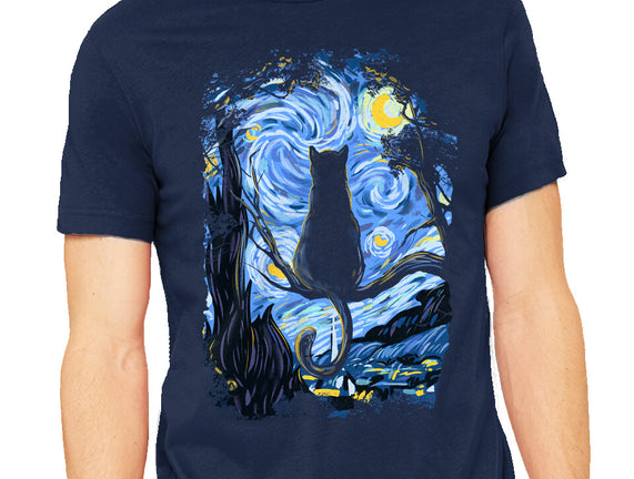 Cat Starry Night