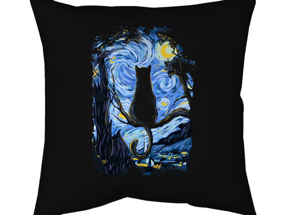 Cat Starry Night