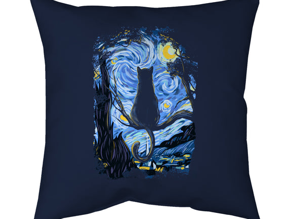 Cat Starry Night