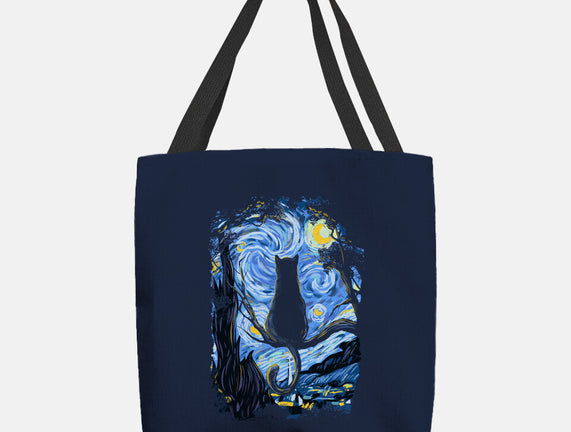 Cat Starry Night