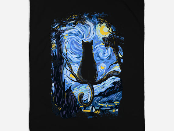 Cat Starry Night