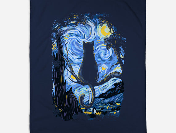 Cat Starry Night