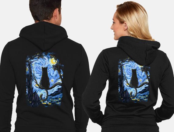 Cat Starry Night