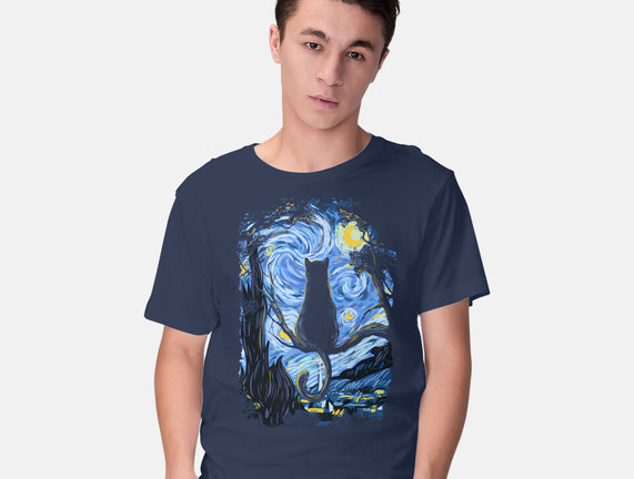 Cat Starry Night