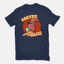 Coffee Improves My Magic-mens basic tee-leepianti