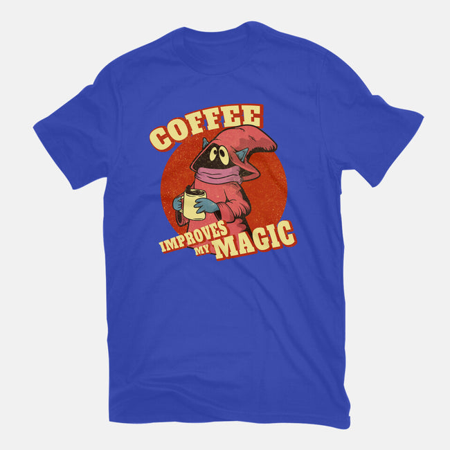 Coffee Improves My Magic-mens basic tee-leepianti